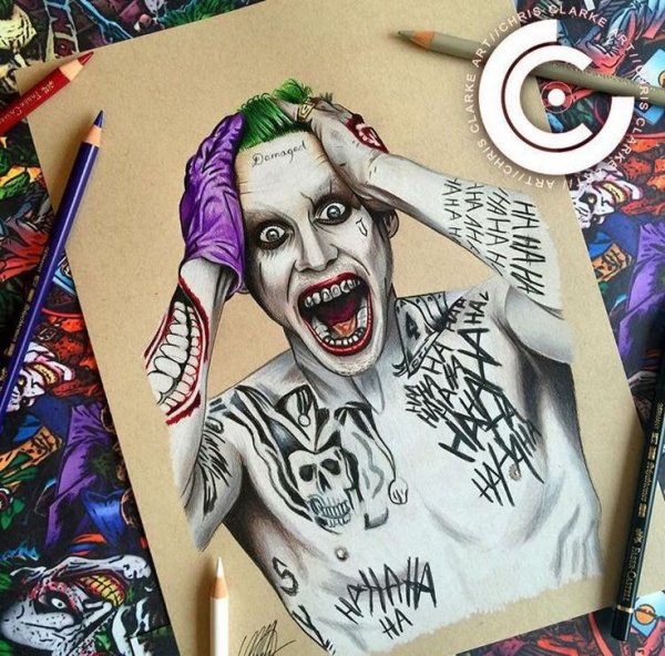 Джаред лето Джокер эскиз
