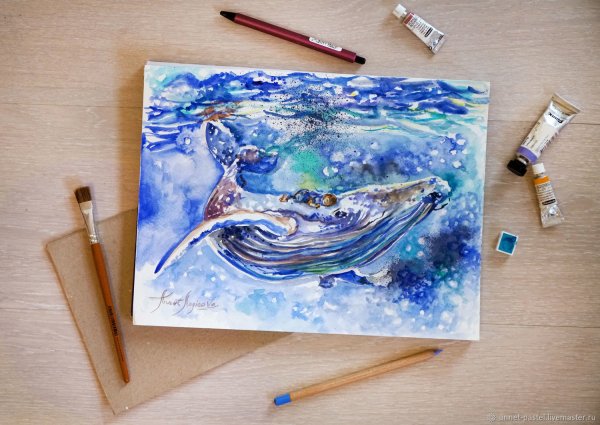 Кит картина маслом