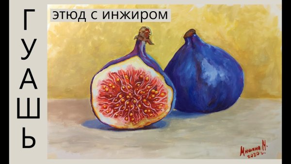 Инжир рисунок гуашью