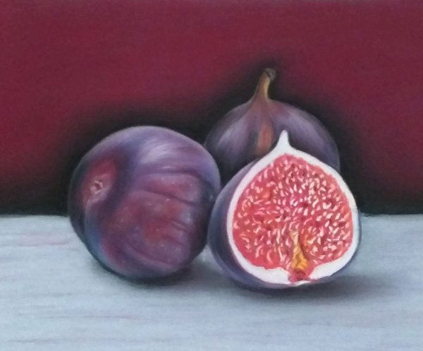 Картина инжир пастель