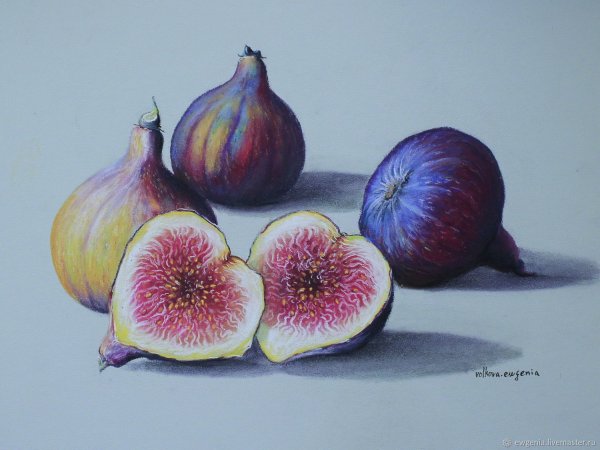 Пастельная живопись инжир
