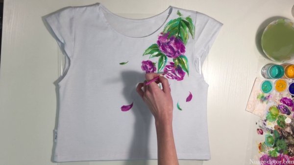 Цветы на футболку рисунки