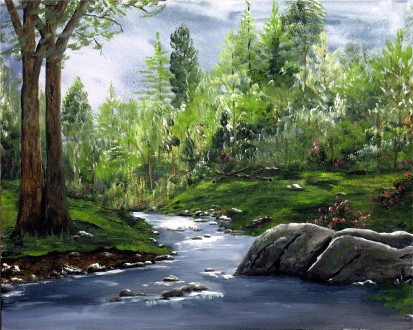Acrylic Landscape Painting картины