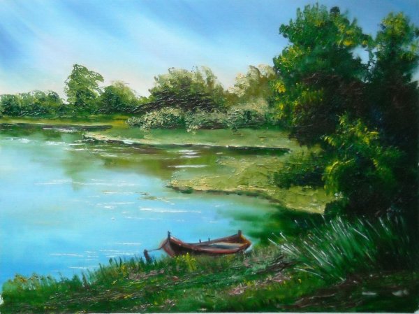 "Пейзаж. У воды" художник Игорь Сахаров