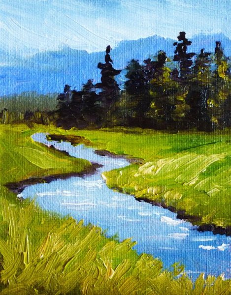 Миниатюрные пейзажи маслом