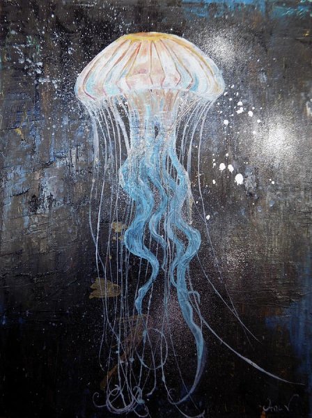 Медуза интерьерная живопись