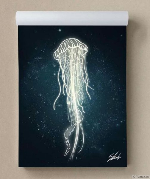 Медуза пастелью