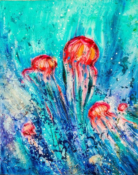 Морские обитатели живопись