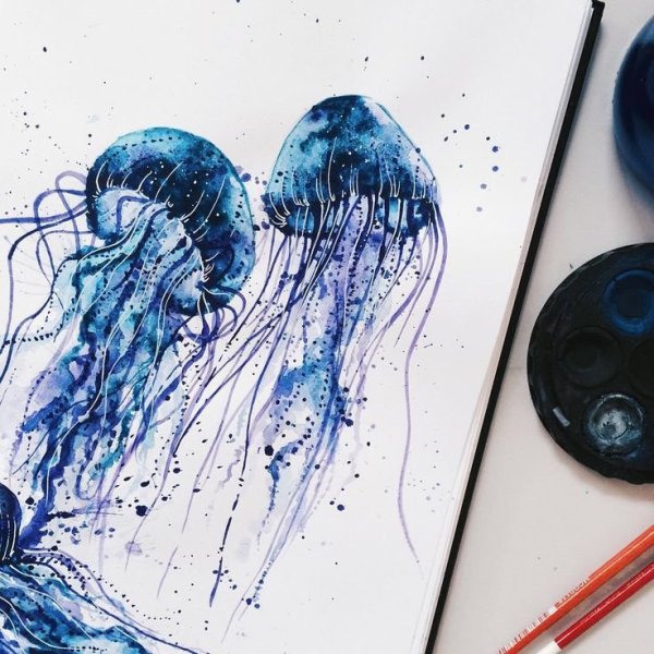 Медуза интерьерная живопись