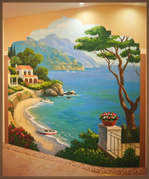 Роспись стен пейзаж