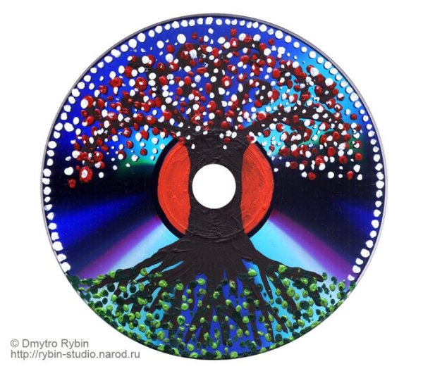 Рисование на дисках акриловыми красками