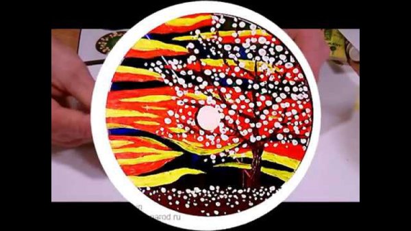 Картины на дисках акрилом