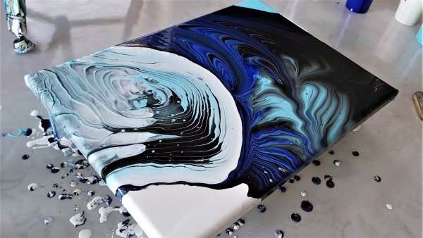 Акриловая живопись техника флюид