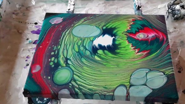 Заливка акрилом рисование