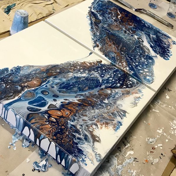 Картины акрилом и эпоксидной смолой