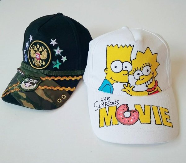 Бейсболка с ручной росписью