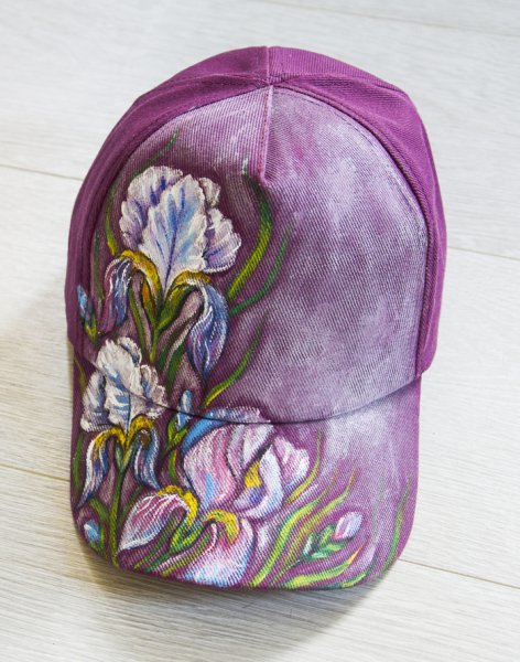 Роспись Кепки акрилом