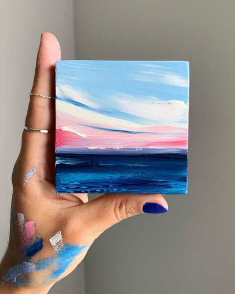 Рисование пальцем акрил