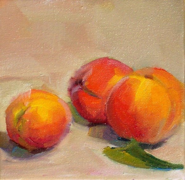 Персики акрилом