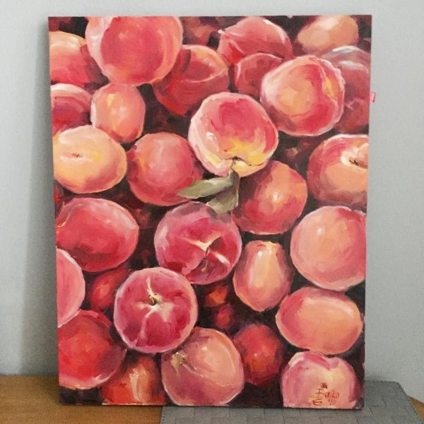 Персики акрилом