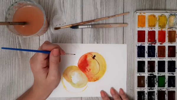 Картина акрилом пошаговый урок фрукты