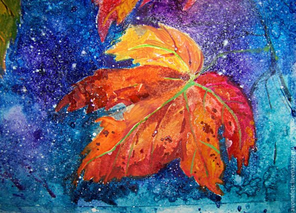 Осенние листья живопись