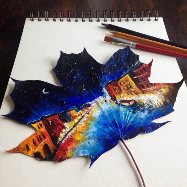 Картина кленовый лист