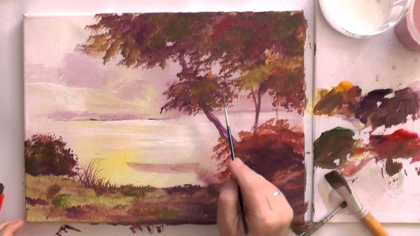 Техники рисования акрилом на холсте