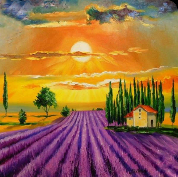 Клод Моне Лавандовое поле