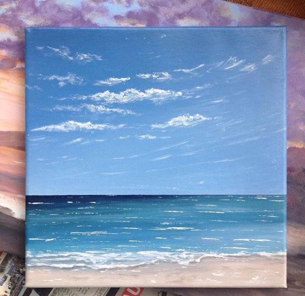 Морской пейзаж акрилом