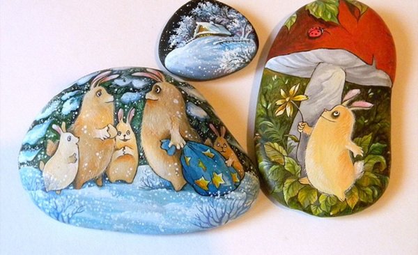 Рисование на камнях