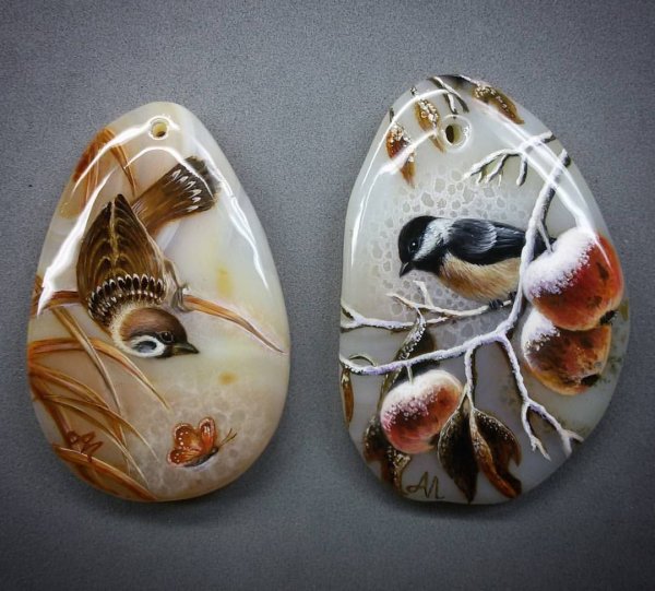 Роспись камней акрилом мастер