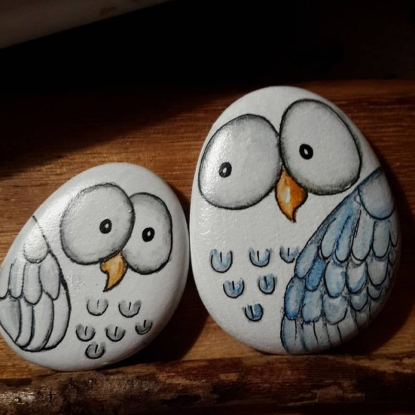 Камни разрисованные природой