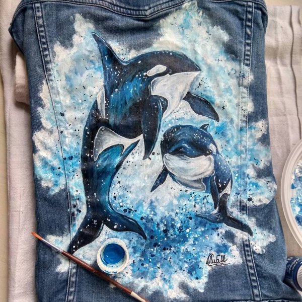 Роспись на джинсах