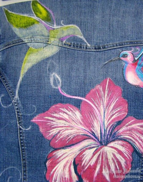 Роспись джинсовой куртки