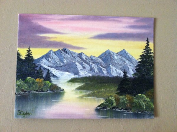 Мини пейзажи акрилом