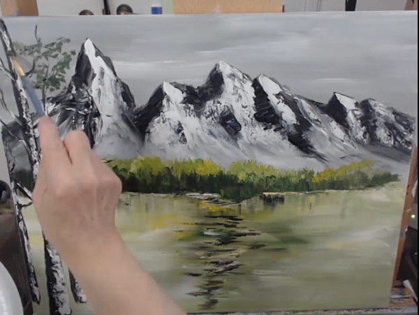 Рисуем горы акрилом