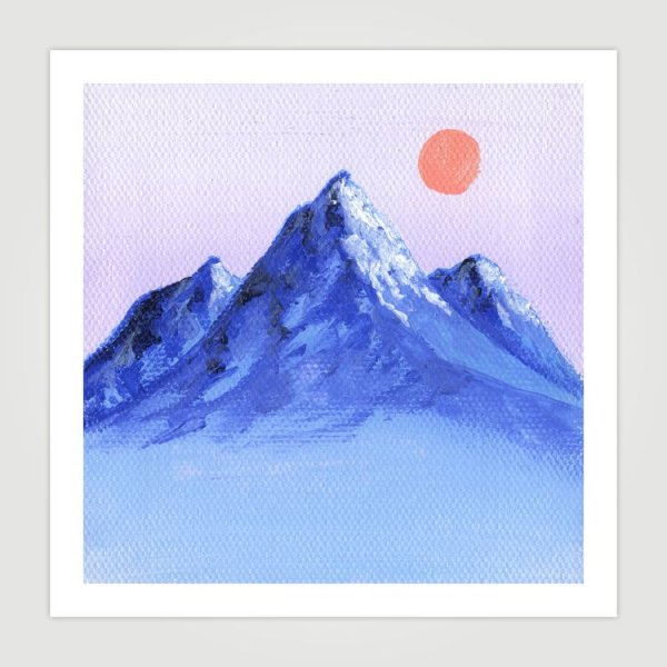 Горы картина акрилом