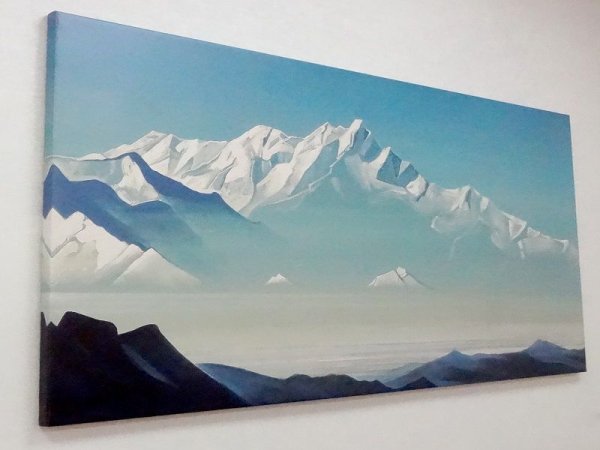 Горы живопись на стене