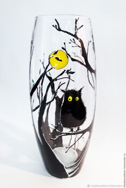 Ваза витражными красками