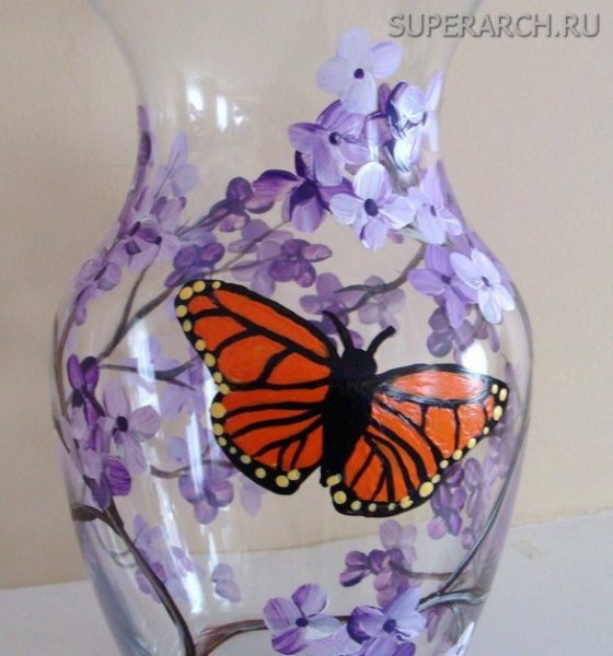 Роспись по стеклу акриловыми красками