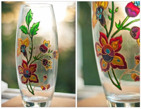 Роспись красками по стеклу
