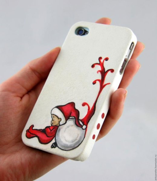 Новогодние чехлы на телефон своими руками