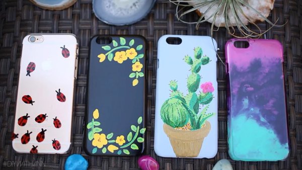 Разрисовать чехол для телефона