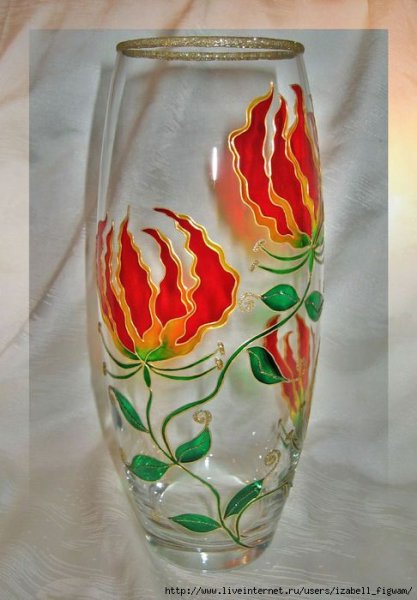 Роспись по стеклу акриловыми красками
