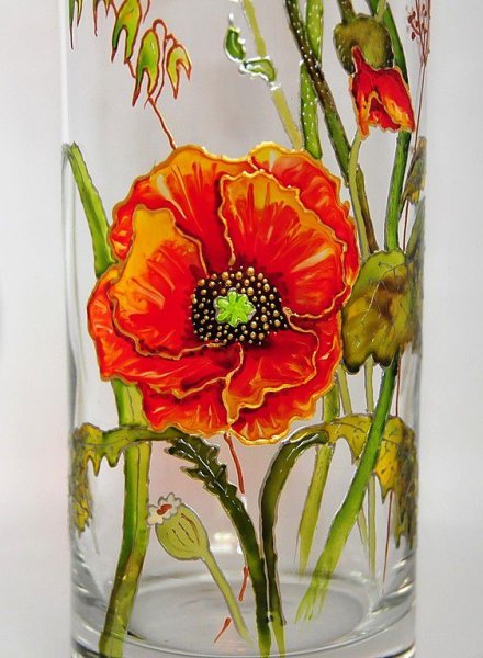 Витражная роспись маки