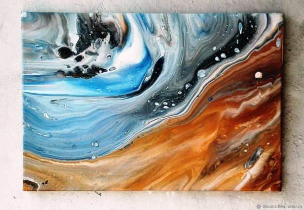 Техника флюид арт акрил