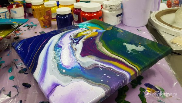 Флюид арт жидкий акрил мастер класс