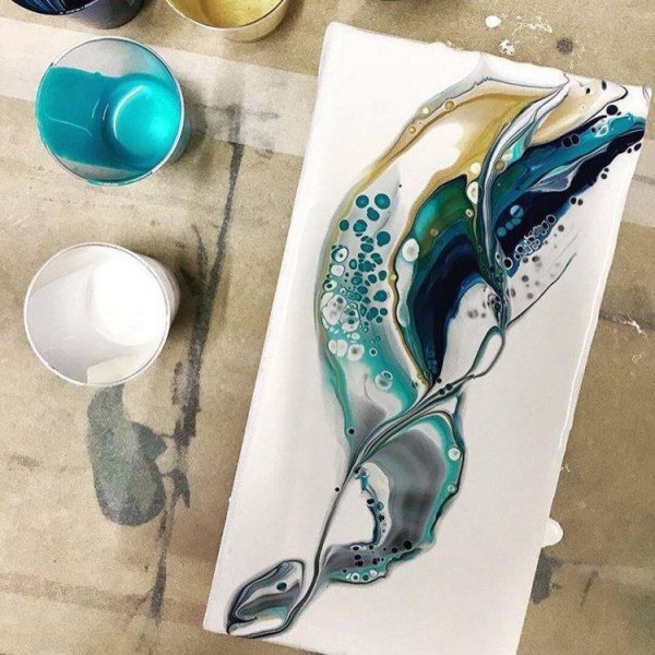 Жидкий акрил флюид арт