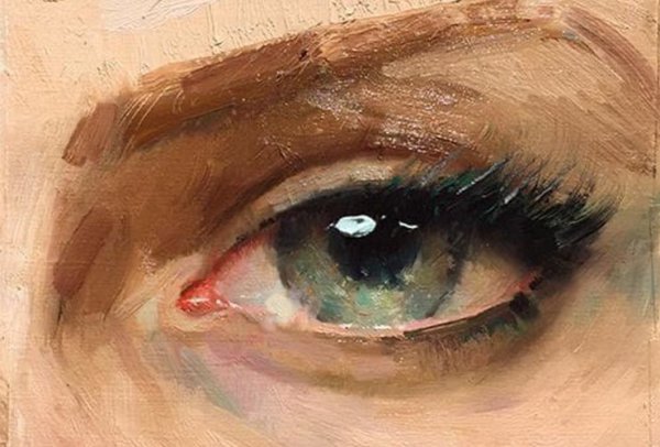 Глаз акрилом